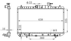 RADYATÖR BRAZİNG ACCENT ADMIRE 1.6İ 99 335x638x16