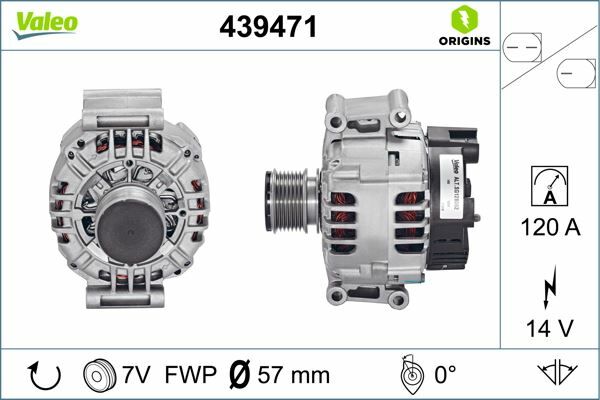 ALTERNATOR 14V 120A MERCEDES W203 S203 CL203 C209 A209 W211 R171