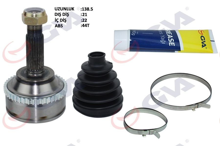 AKS KAFASI DIŞ ÖN MEGANE I 1.4/1.6 96-03 ABS Lİ 44DİŞ 21x22x51.5 139.5mm