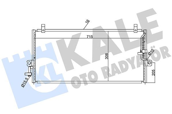 KLİMA KONDENSERİ NISSAN PRIMERA AL/AL 711x308x16