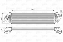 TURBO RADYATÖRÜ INTERCOOLER VOLVO C30 06-12 -S40 04 V50 04 1.6D-2.0D- C70 2.0D 08 658x157