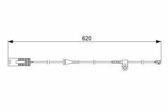 ARKA BALATA FİŞİ İKAZ KABLOSU BMW E38 7 SERİSİ 94-01 620mm