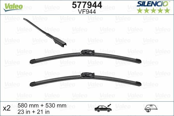 SİLENCİO VF944 X2 580 530MM ÖN CAPTUR SİLENCİO X-TRM FLAT BLADE MUZ TİPİ SİLECEK BİNEK