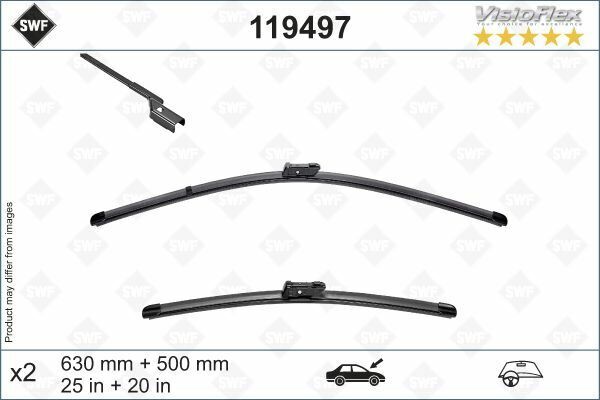SWF VİSİOFLEX FLAT BLADE X2 630 500 MM FORD FOCUS IV 09.2018 SWF MUZ TİPİ SİLECEK BİNEK