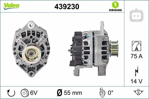 x ALTERNATÖR 75A KNG 1.9-CLIO II-MGN I-SCENIC I 1.9 dTİ