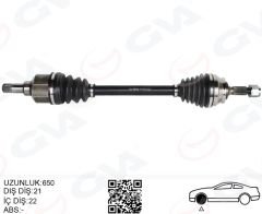 KOMPLE AKS SOL ON PSA 2008 I 1.2 M-T 05- CITROEN C3 III 1.2 M-T 16- C4 CACTUS 1.2 M-T 14-