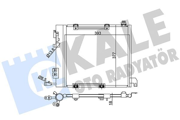 KLİMA KONDENSERİ ASTRA G-ZAFIRA 98-02 1.7DTI-1.7CDTI-2.0DI-2.0DTI-2.2DTI AL/AL 425x400x18