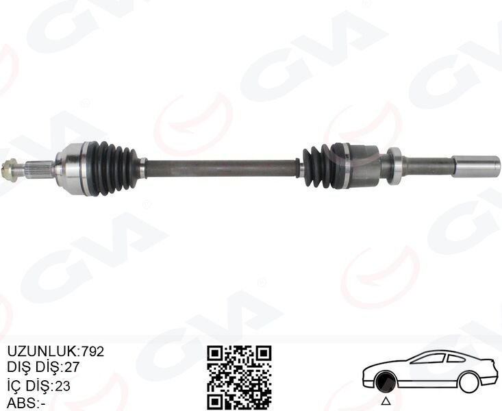 KOMPLE AKS SAG ON RENAULT LAGUNA II BG0/1 1.6i 16v M-T JH3 01-07