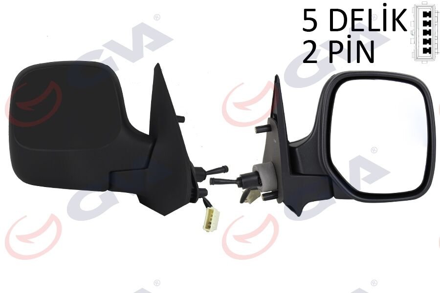 DIŞ DİKİZ AYNASI SAĞ BERLINGO-PARTNER 97 MEKANİK ISITMALI KONVEKS 2 FİŞ VM-118NR