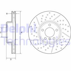 FREN DISKI ON ADET BMW F20 F22 F23 F32 F34 F36 M-SPOR PAKET DELIKLI