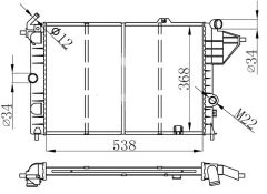 RADYATOR BRAZİNG MT 538X368X26 VECTRA A 88 630551