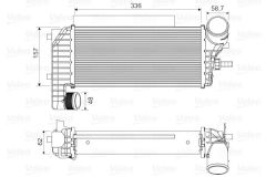 TURBO RADTYATORU C MAX II FOCUS III TRANSIT CONNECT TOURNEO CONNECT 1.5TDCI 11 336X157X62