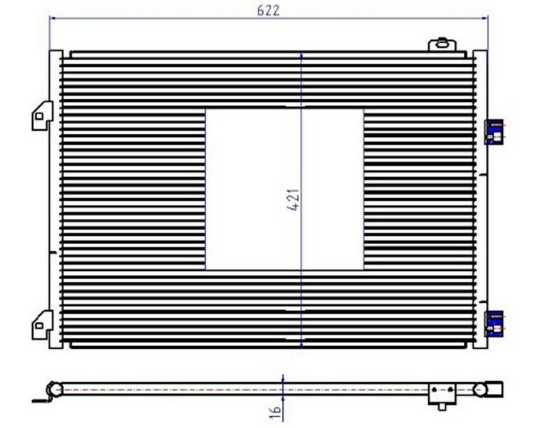 KLİMA KONDENSERİ CLIO SYMBOL 1.5 DCI 04 MEK 658x411x16