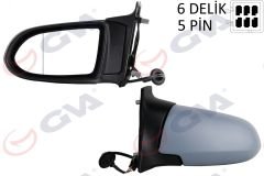 DIŞ DİKİZ AYNASI SOL ZAFIRA A 99 ELEKTRİKLİ ISITMALI ASTARLI ASFERİK 5 FİŞ VM-169EHPL 6207077