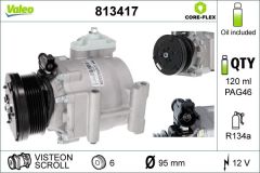 KLİMA KOMPRESÖRÜ FIESTA VI 1.25-1.4-1.6 Tİ 08 12 FIESTA V 02 08 1.4-1.6 TI FUSION 04 12 1.4-1.6 TI ZETEC 97mm