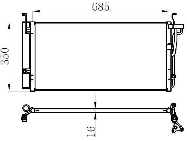 KLİMA BRAZİNG CONDENSER A/M SONATA IV 98 / KİA OPTİMA 01 940552