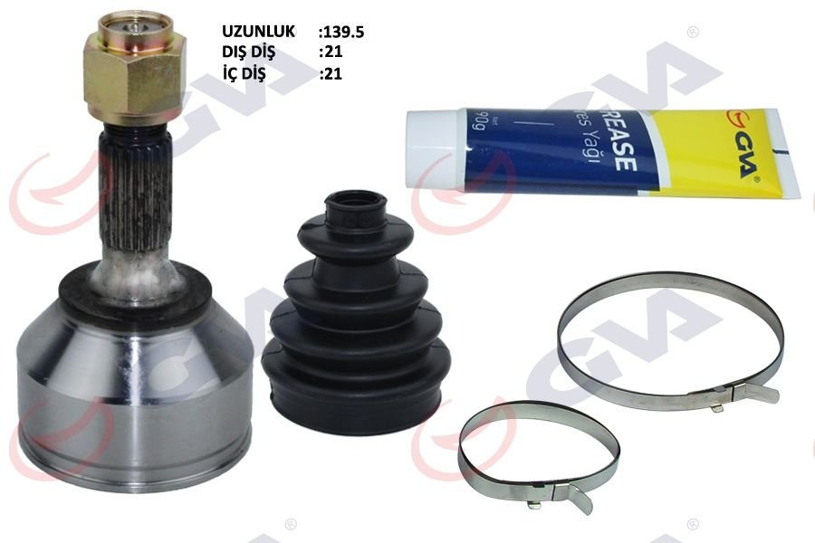 AKS KAFASI DIŞ ÖN CITROEN C2 1.1-1.4 03- C3 1.1i - 1.4i 02- 21x21x48 140.5mm