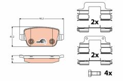 ARKA FREN BALATASI MONDEO IV CA2 07 14 S-MAX 09 06 S-MAX 09 KUGA I 08 12 GALAXY III 06 VOLVO S80 II 06 S80 07 V70 06 V70 07 XC70 06 FREELANDER 2 2.2