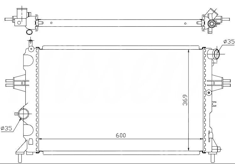 RADYATOR BRAZİNG MT 600X368X32 ASTRA G 2.0İ 98 63006A