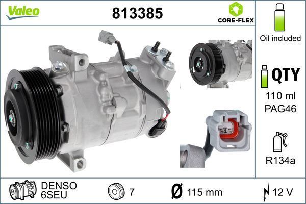 KLIMA KOMPRESORU MERCEDES VITO W447 14 . RENAULT MEGANE III 09 SCENIC III 09 1.4TCe 2.0DCİ 09 12V 7KANAL 115MM