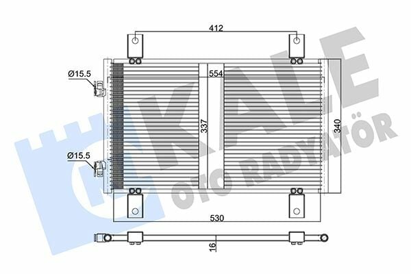 KLİMA KONDENSERİ JUMPER-DUCATO-BOXER AL/AL 537x340x16