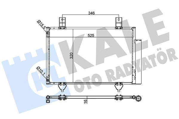 KLİMA KONDENSERİ SUZUKI SWIFT III-IV AL/AL 542x342x16