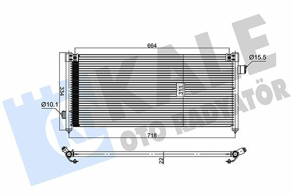 KLİMA KONDENSERİ SUBARU LEGACY II AL-AL 720X308X16