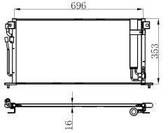 x KLİMA KONDENSERİ MITSUBISHI LANCER 03 718x350x16