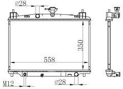 RADYATOR BRAZİNG MT 350X558X16 MAZDA 2 1.3/1.5 2008 68505