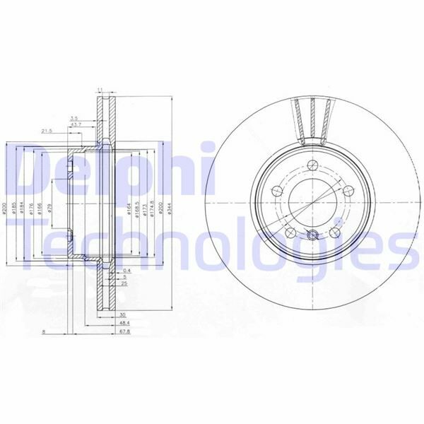 FREN DİSKİ TEKLİ PAKET - BOYALI. DELİKLİ ÖN LAND ROVER RANGE ROVER 02/2002 07/2012