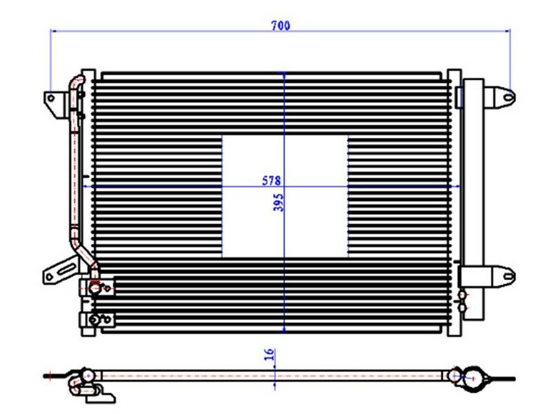 KLİMA KONDENSERİ JETTA 10 582x378x16