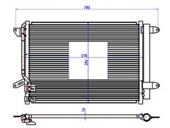 KLİMA KONDENSERİ JETTA 10 582x378x16