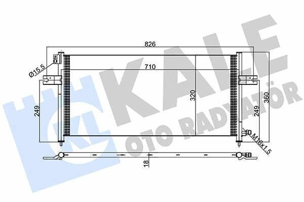 KLİMA KONDENSERİ NISSAN PICKUP 2.4i-2.5D 98 AL/AL 710x328x20
