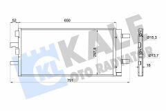 KLİMA RADYATÖRÜ BMW 1 F40 19 2 F44.F5.F46 14 X1 F48 14 X2 F39 17 - MINI COUNTRYMAN F60 16 KURUTUCU İLE BRAZING AL-AL 650X297.8X16