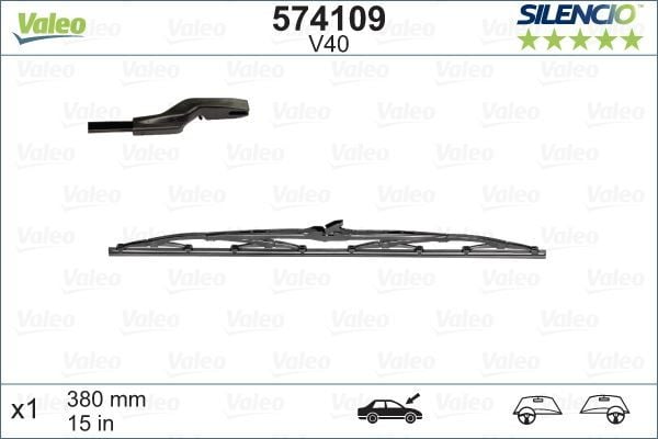 Valeo Silencio V40 X1 400 mm FIESTA; PAJERO; TOYOTA 5K ST YT