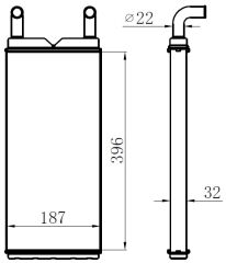 KALORİFER BRAZİNG HEATER A/M 380X175X32 0345 OTOBÜS
