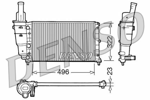 RADİATOR. ENGİNE COOLİNG FIAT PUNTO 93-00