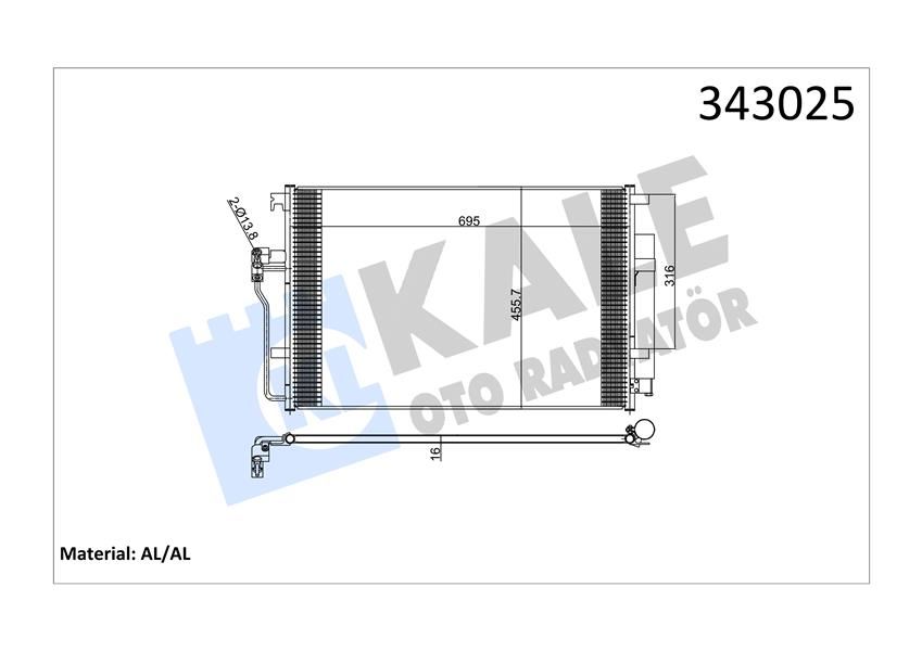 KLIMA RADYATORU MERCEDES SPRINTER B906 B907 B910 . VW CRAFTER 30-35-50