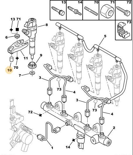 ENJEKTÖR TAKOZ BURCU PARTNER-BERLINGO-C5-307-EXPERT-BOXER-JUMPY-JUMPER-SCUDO-DUCATO 2.0HDI DW10