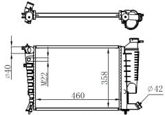 RADYATÖR BRAZİNG 306 94-02 XSARA 97-00 ZX 91-97 1.1-1.4 MEK KLİMASIZ 460x358x26