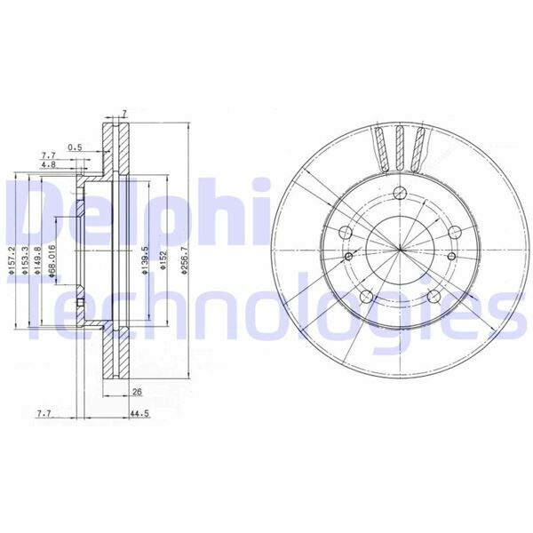 ÖN FREN DİSKİ NISSAN SERENA C23 VANETTA 94 02 257x52.2x26
