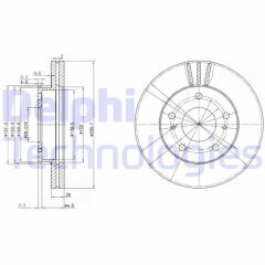 ÖN FREN DİSKİ NISSAN SERENA C23 VANETTA 94 02 257x52.2x26