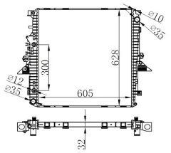 RADYATOR BRAZİNG AT 605X628X32 DİSCOVERY III 4.0İ/4.4İ 04 DİSCOVERY IV 10 64320A