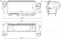 INTERCOOLER BRAZİNG INTERCOOLER A/M 350X145X90 İX35 2.0CRDİ 09 SPORTAGE 2.0CRDİ 09 KOMPLE ALUMİNYUM 96192