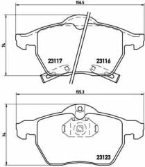 ÖN DİSK FREN BALATASI OPEL ASTRA G OPC 11.02 - 10.05 OPEL ZAFİRA OPC 09.01 - 06.05 SAAB 900 II 07.93