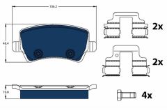 ARKA DİSK BALATA ELEKTRİKLİ ARAÇLAR İÇİN VOLVO V60 I 155-157
