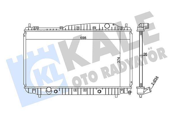 RADYATÖR CHEVROLET EVANDA AL/PL/BRZ 374x698x26