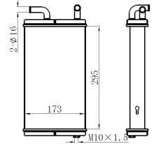 KALORİFER BRAZİNG HEATER A/M 295X170X40 CHAMPİON MD27 ARKA