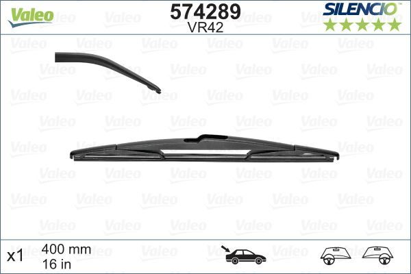 Valeo Silencio VM42 X1 400 mm ARKA PEUGEOT 207