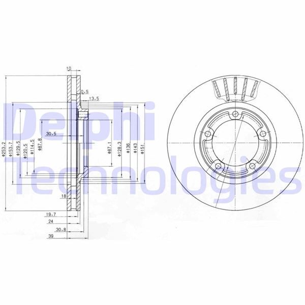 FREN DİSKİ ÇİFTLİ PAKET . DELİKLİ ÖN MITSUBISHI L300. SPACEGEAR 08/1994 12/2001